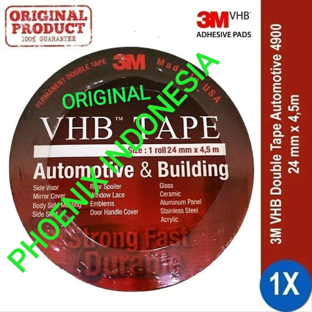 

VHB 3 M ORIGINAL 24mm X. 4.5mtr double tape collection