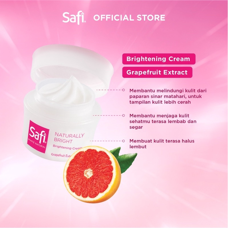 SAFI White Natural Series Indonesia / Cleanser Toner Essence Serum Cream Sunscreen Shampoo Hair Eye