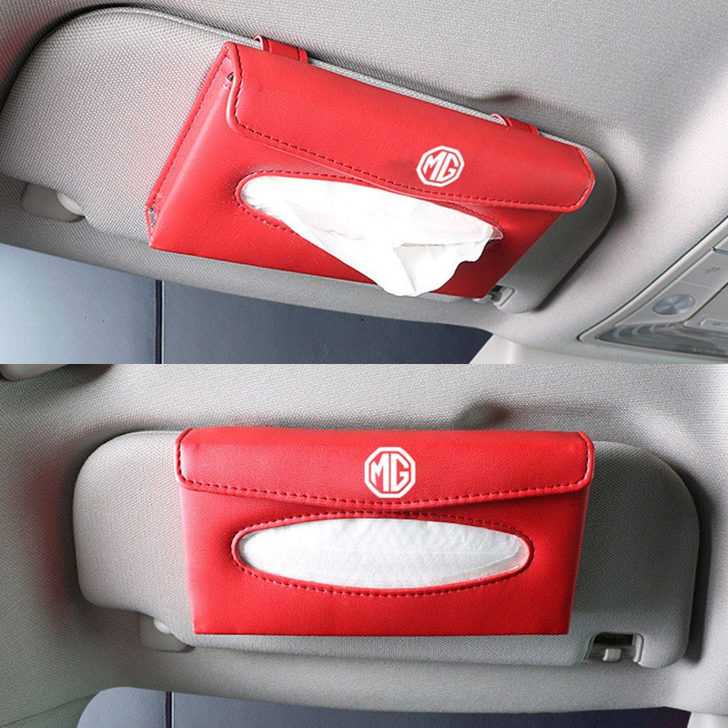 (G-CLUB) Kotak Tisu Bahan Kulit Untuk Sun Visor Mobil MG5 MG6 MG ZS MG RX5