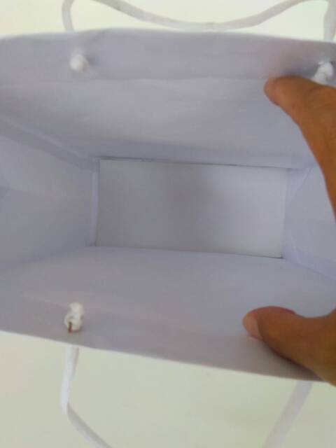(1 PCS) PAPERBAG PUTIH L POLOS (ALAS 25x12 X TINGGI 33)