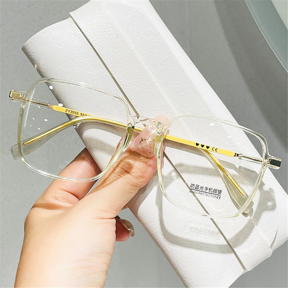 Chookyy Anti-Blue Light Glasses Stylish Clear Frame Square Kacamata Wanita