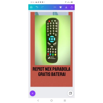 REMOT REMOTE NEX PARABOLA. USE FOR NEX PARABOLA