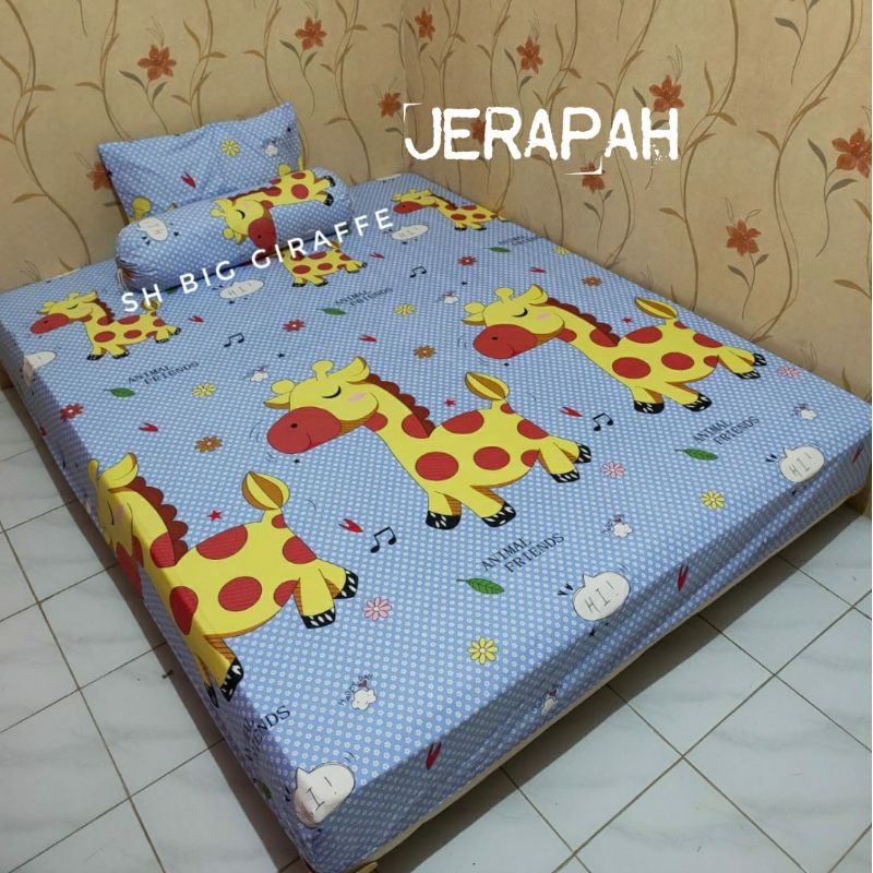 Sprei HomeMade Motif/Karakter JERAPAH murah berkualitas ukuran 180x200/160x200/120x200