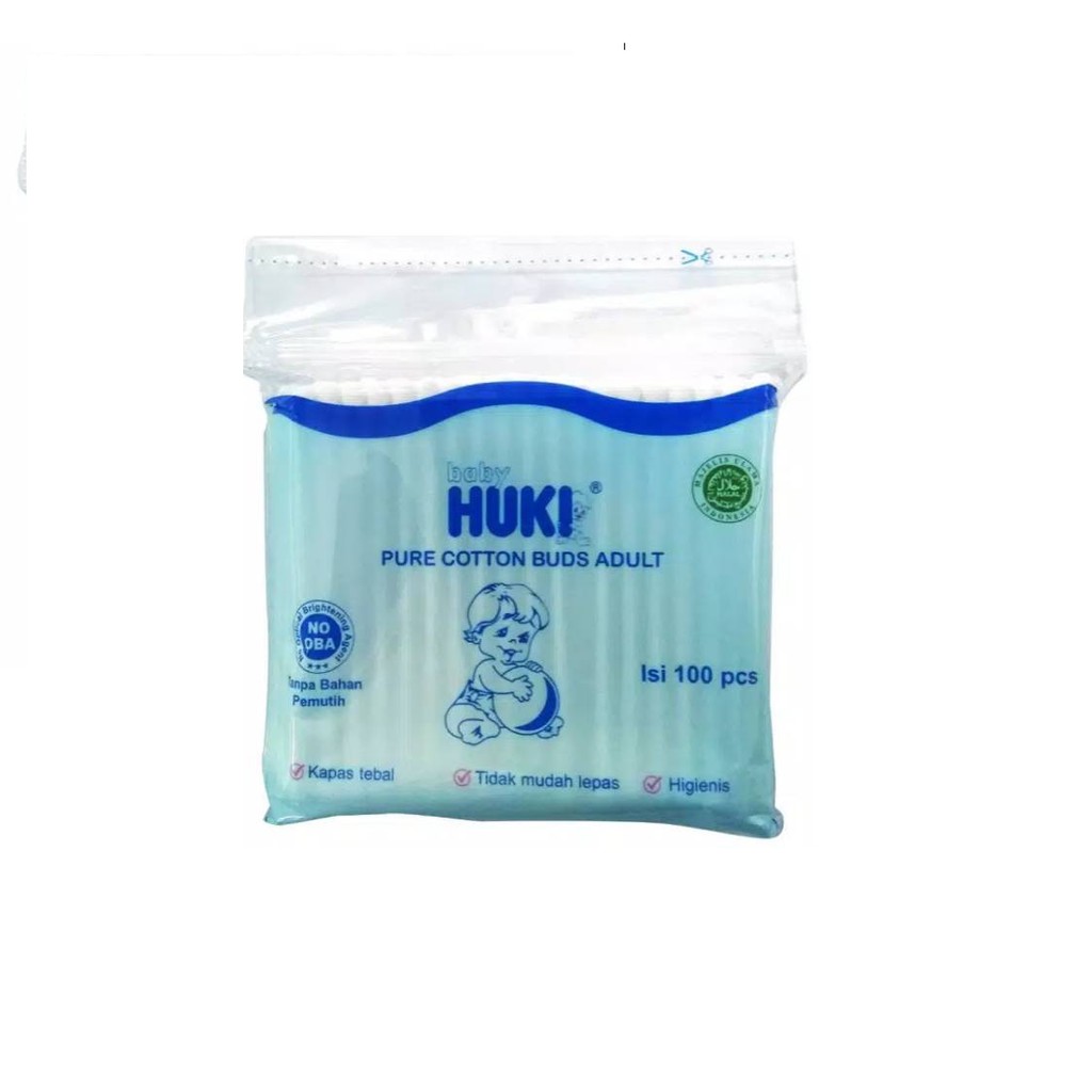 Baby Huki Pure Cotton Buds Adult isi 100pcs