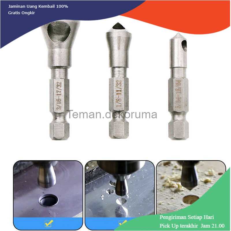 TD-DFA JIGONG Mata Bor Drill Bit Countersink HSS 3 PCS - JGI-KL3