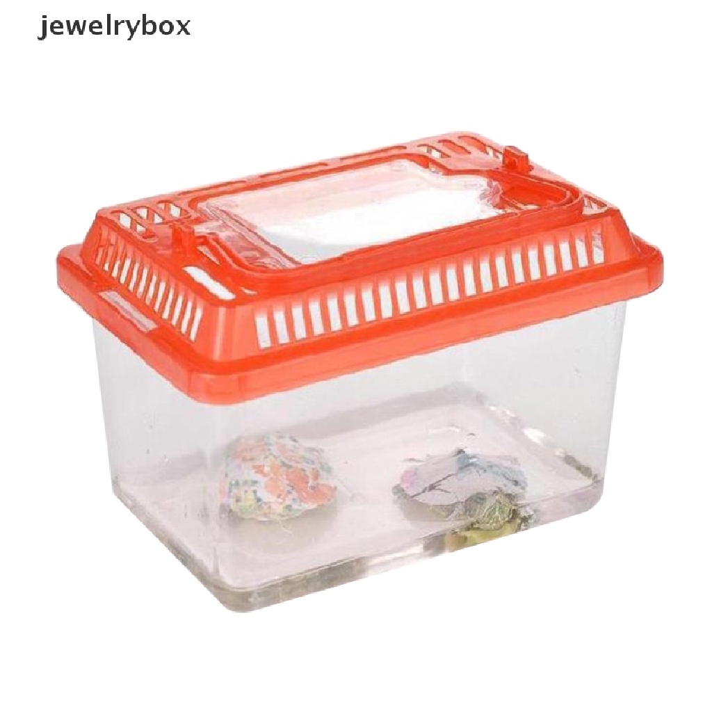 (jewelrybox) Kotak Penyimpanan Ikan / Kura-Kura Bahan Plastik Transparan Portable