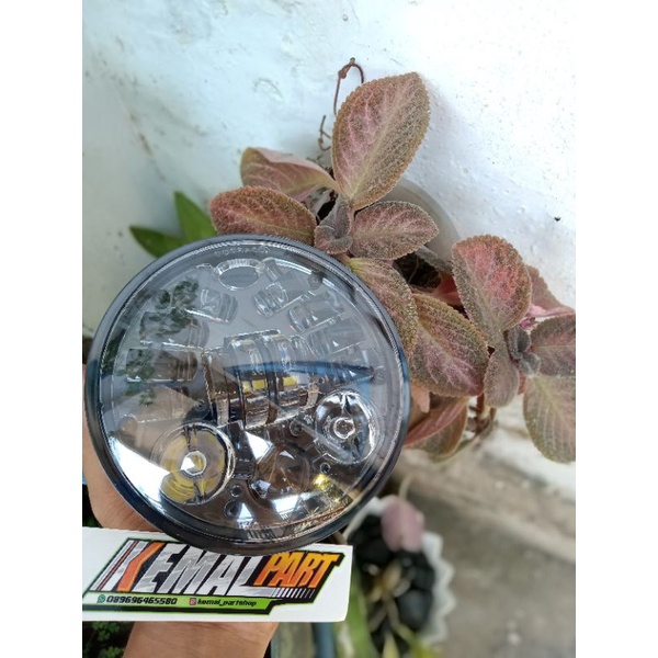 Lampu Daymaker 5.75 in 16 titik Dus Hitam Import DOT SAE