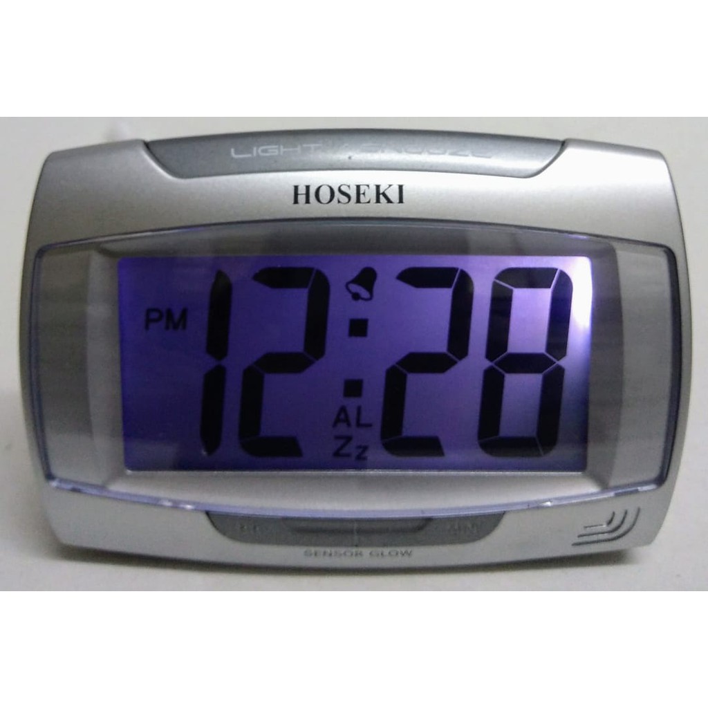 Hoseki H-2191 Digital Alarm Clock Auto Glows In The Dark