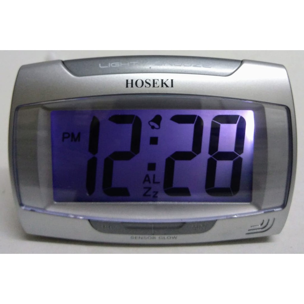 Hoseki H-2191 Digital Alarm Clock Auto Glows in the Dark