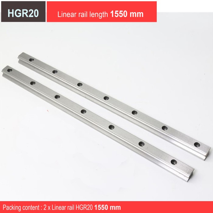 Linear Guide Rail HGR20 Length 1550mm for Engraving machine milling