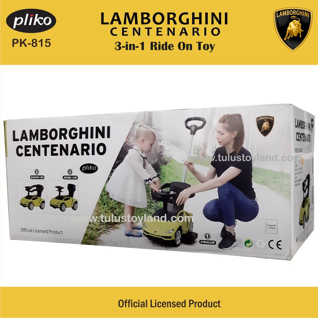 Mobil Pliko Lamborghini Centenario 3 in 1 Ride On Toy Super Car 3in1 Mainan Mobilan dorong anak 815