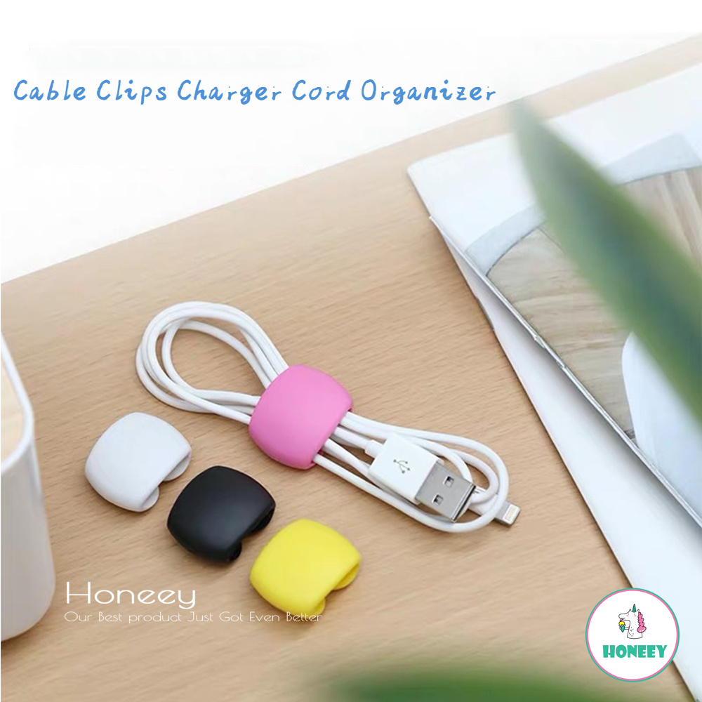 Cable Protector Cover Clip Winder Finishing Buckle Charging Cord Fix Reusable Silicone Earphone Tidy Holder Wire Bundled Hub Organizer