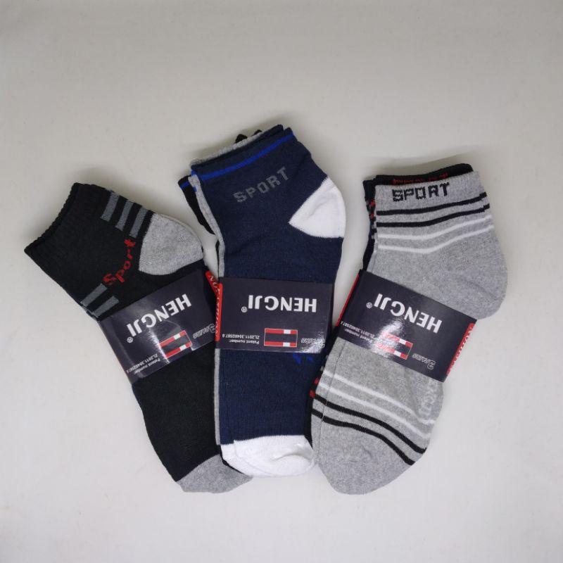 3 Pasang Kaos Kaki Sport Pendek Random || Kaos Kaki Pria dan Wanita || Kaos Kaki Olahraga