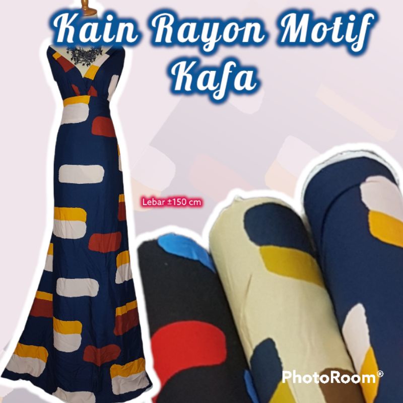 Bahan Kain Rayon Motif Kafa kain rayon halus lembut murah meteran