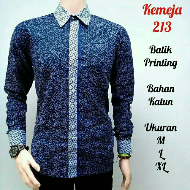 Kemeja hem baju batik couple seragam kantor mocca