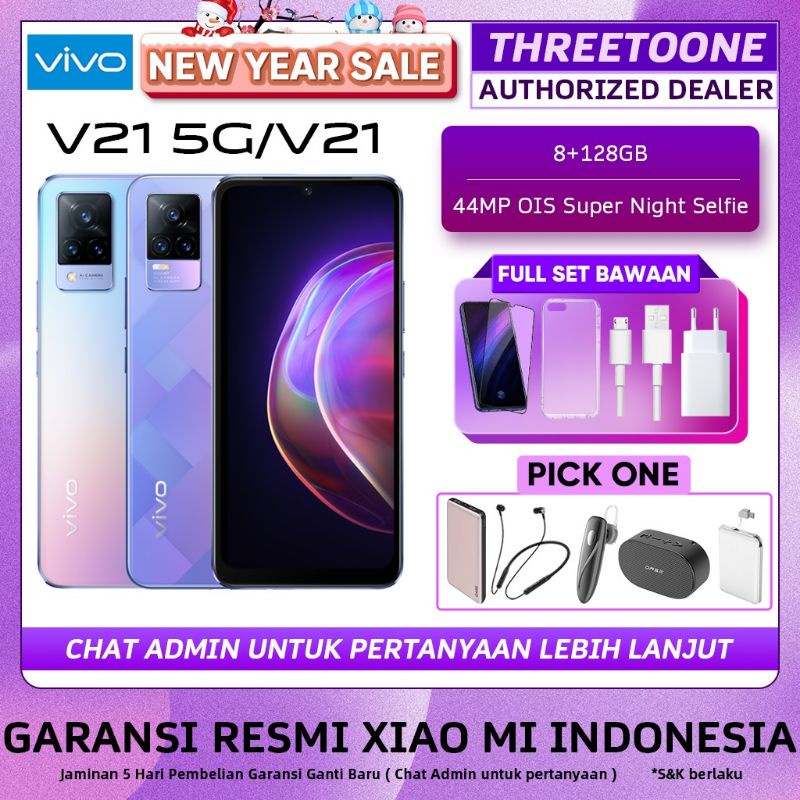 Vivo V21 5G & 4G RAM 8/ 128 | 256 Qualcomm Snapdragon 720G Amoled