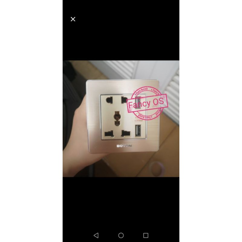 Jual STOP KONTAK 5 PIN UNIVERSAL USB BOTON K2 GOLD CHAMPAGNE Shopee