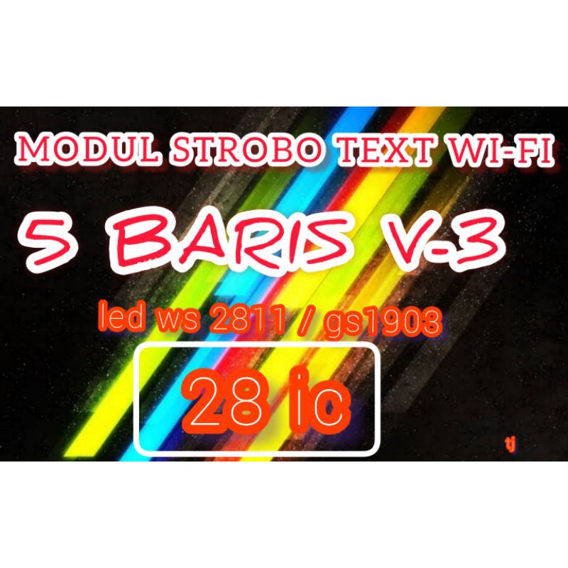 MODUL STROBO TEXT WIFI 5 BARIS