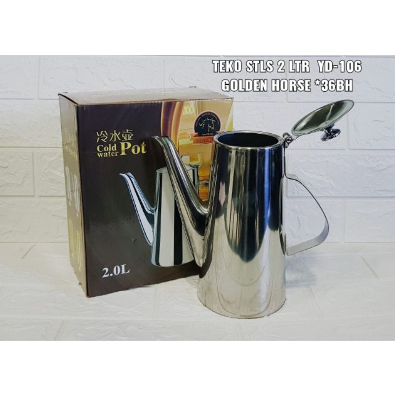 TEKO 2LTR STAINLESS COLDPOT GOLDEN HORSE