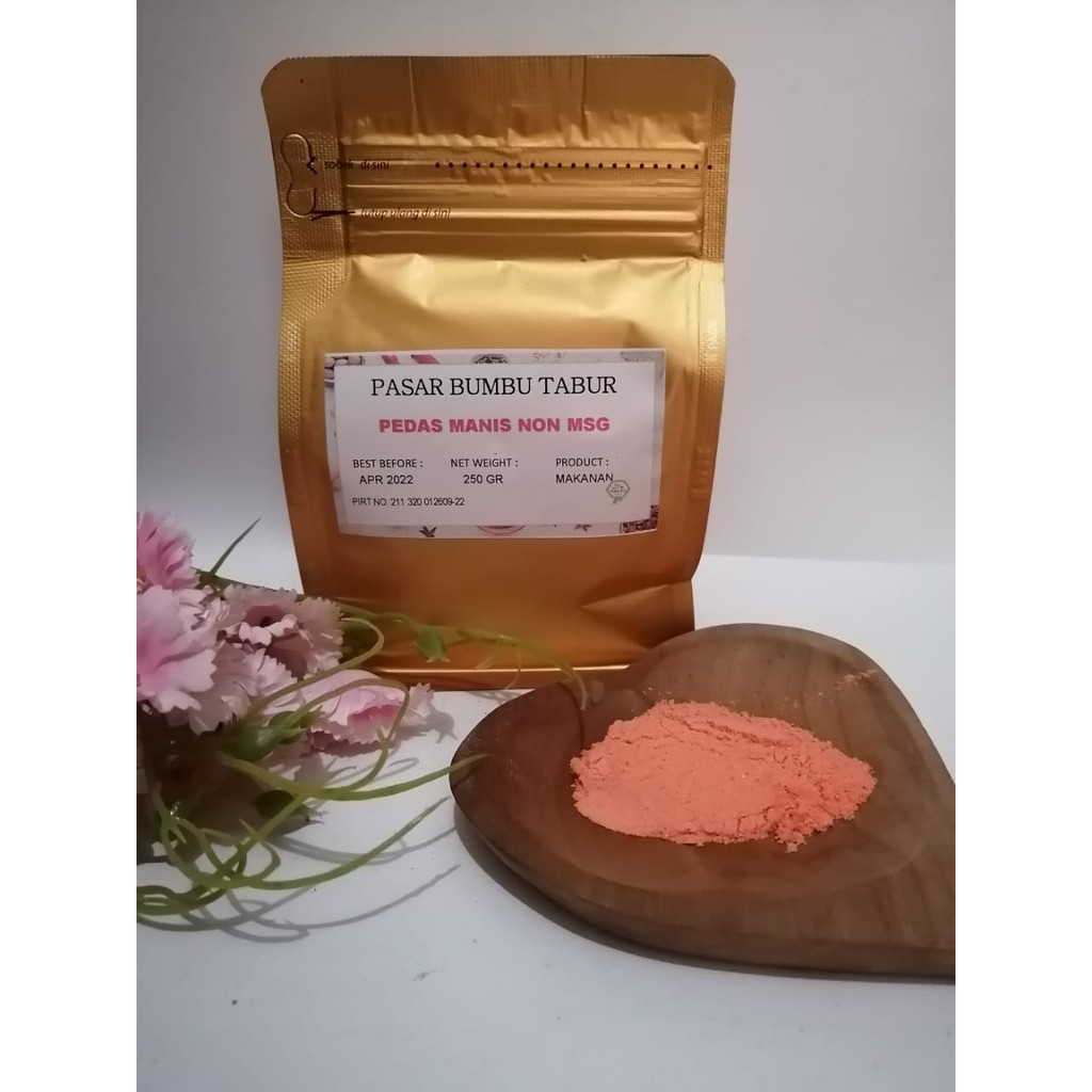 

BUMBU TABUR PEDAS MANIS NON MSG 250 GR BUBUK MAKANAN ENAK MURAH HALAL