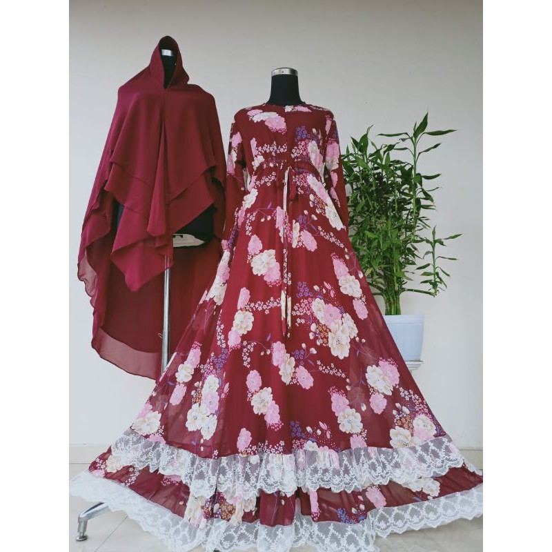 LUNA GAMIS SYARI SET KHIMAR PREMIUM