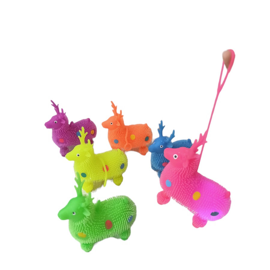 NEW PRODUK Mainan Anak Lucu YOYO Karet Karakter RUSA NYALA LAMPU/ Mainan Anak Balita Cartoon Led Flsh Ball Kids Fun Animal Lucu TERMURAH