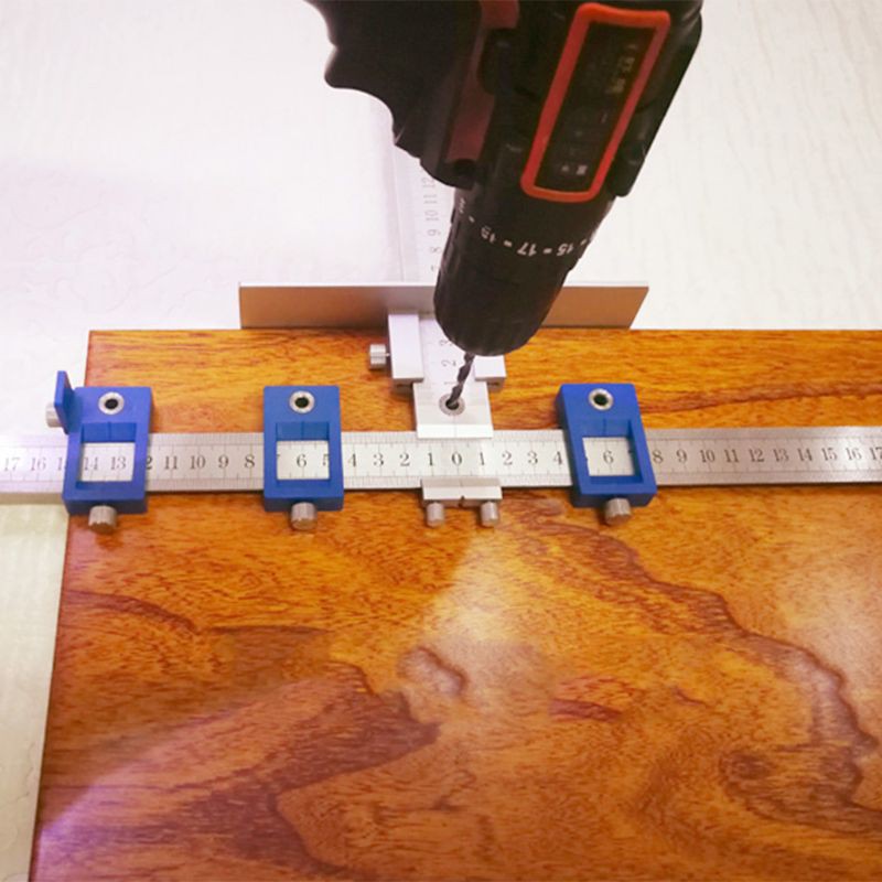 Kool Inch Metric Cabinet Hardware Jig Drill Guide For 4mm 5mm Drill Bit Power Tool Shopee Indonesia