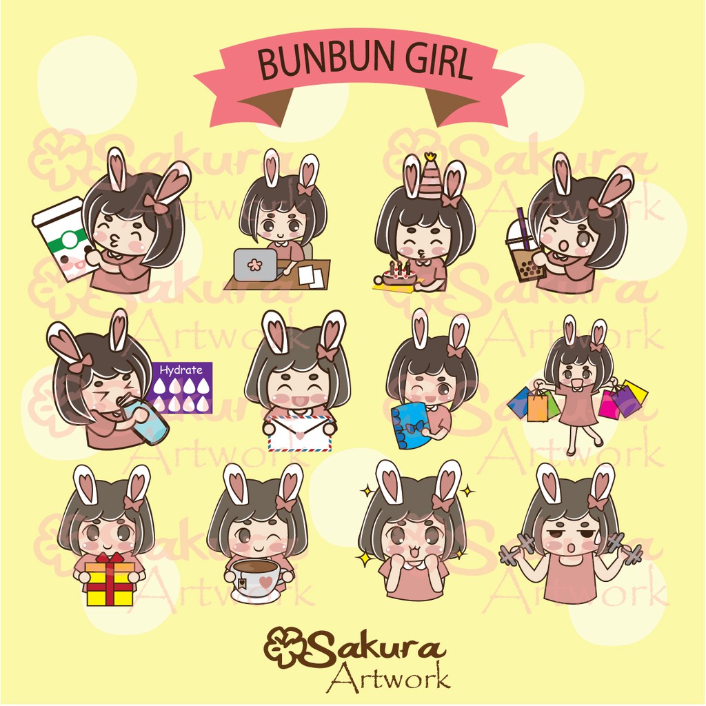 

Sticker Planner Bujo Bunbun Vol 1 SAKURA ARTWORK
