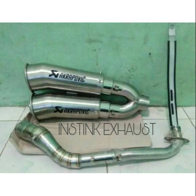 Fullsystem Knalpot Akrapofik Dobel Suara ngebas KNALPOT NMAX AEROX PCX