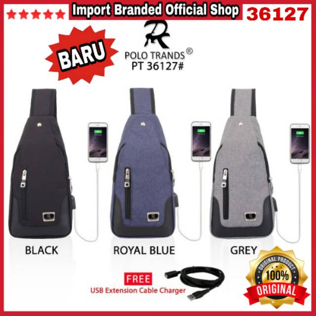 POLO TRANDS 36127/Selempang Shoulder Bag/Tas Import/Original/Pria/Wanita/Slempang/Tas Bahu/Tas Dada