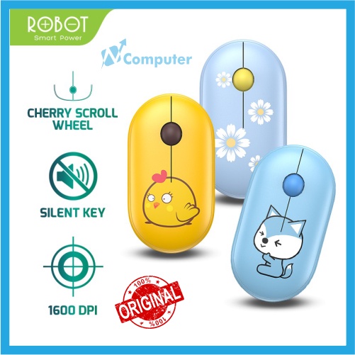 Mouse Wireless ROBOT M230 Stylish 2.4GHz Silent Optical 1600DPI