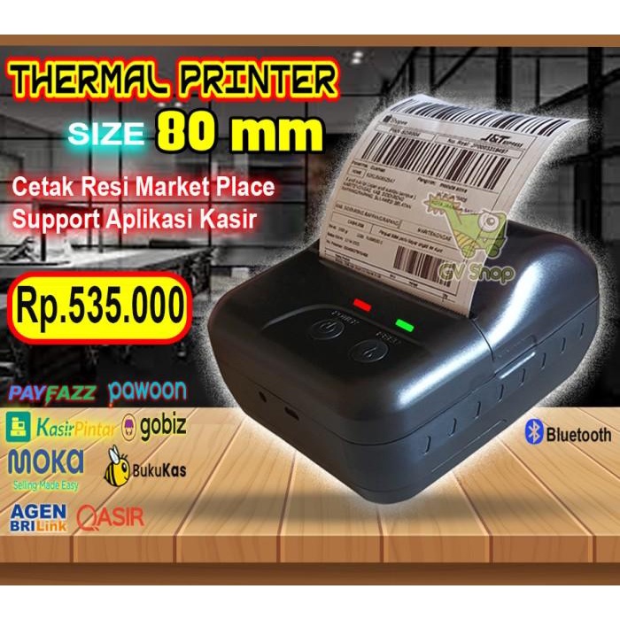 Thermal Cha | Printer Thermal Bluetooth 80Mm Bt80 Printer Struck 80Mm