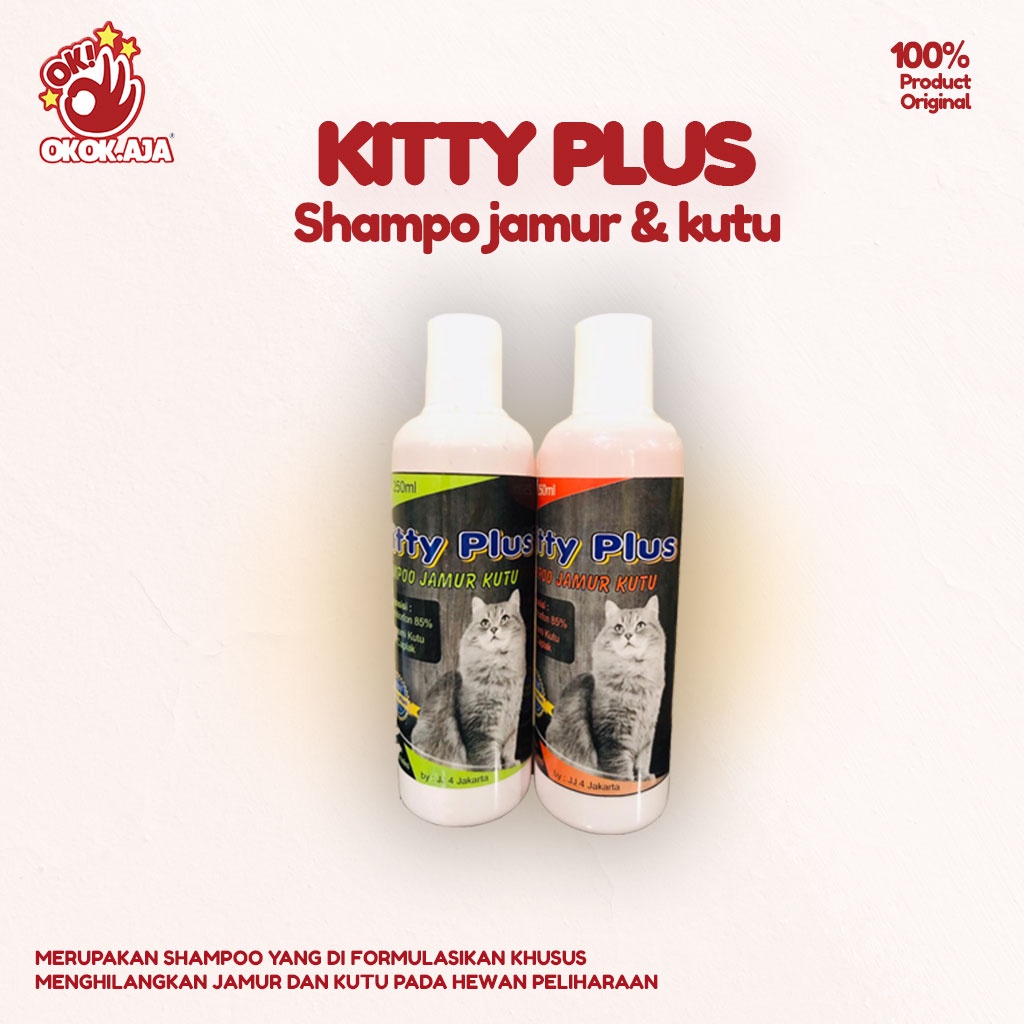 Shampoo anti jamur &amp; kutu untuk Kucing dan Anjing - KITTY PLUS 250ml