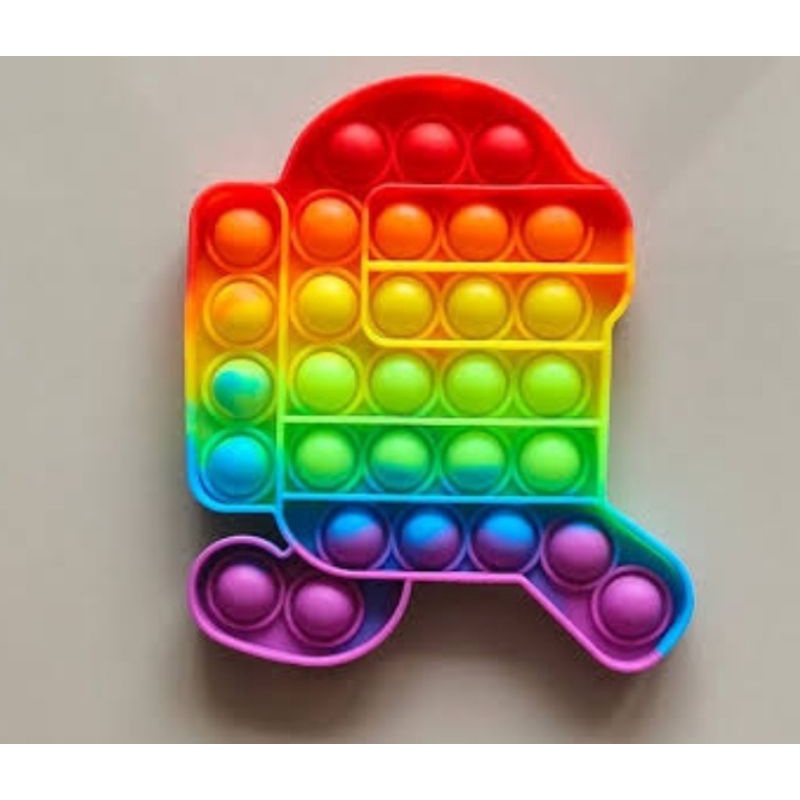 (FREEKELERENG) (JUMBO) POP IT UNICORN 20CM JUMBO POP IT BESAR UNICORN-Among lari