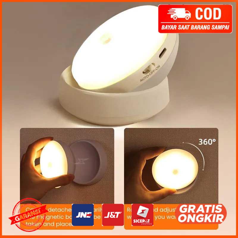 Lampu LED Induction Sensor USB Rechargeable Cool White HB04