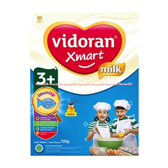 Vidoran Xmart madu Vanilla Milk 3+ 725gr Susu Formula Untuk 3-5tahun Fidoran Smart 3 Plus Rasa Vanila