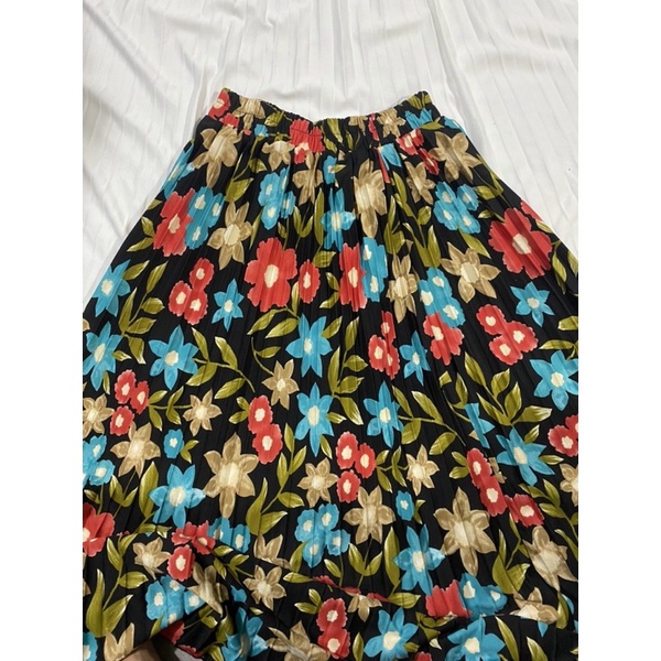 ROK PLISKET PREMIUM MOTIF FLORA TERBARU // ROK MOTIF FLORA // ROK PLISKET BUNGA FLORA // READY 8 WARNA