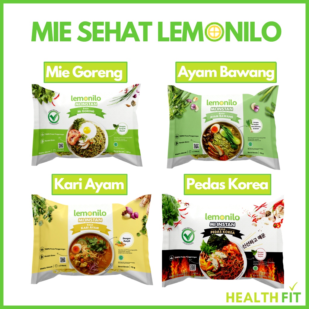 Lemonilo Mie Instant Sehat mie kuah 70gr - Mie Sehat / Lemonilo Mie