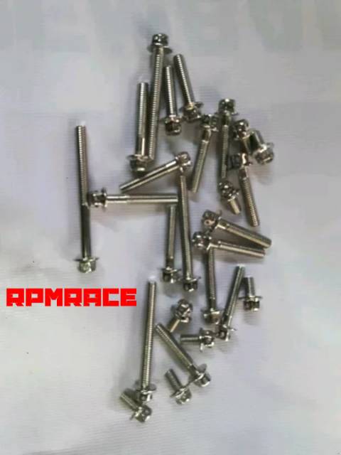 Baut Probolt chrome Thailand Blok Mesin Ninja R Rr Baut Mesin Probolt Ninja R Rr Thailand Chrome