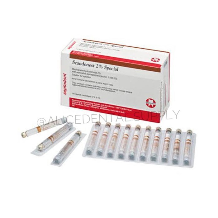 Jual Scandonest 2% special ampul / carpule sitoject citojek cytojek Murah