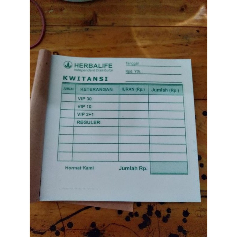 

nota/kwitansi herbalife