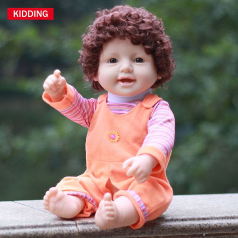 Kidding Mainan Boneka Reborn Bayi Laki Laki 20 Berambut Keriting