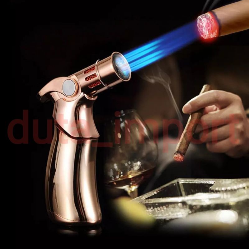 JOBON 4 Jet Flame Turbo Lighter Blue Fire Spray Gun Powerful/Korek Api Biru Gas Isi Ulang Keren