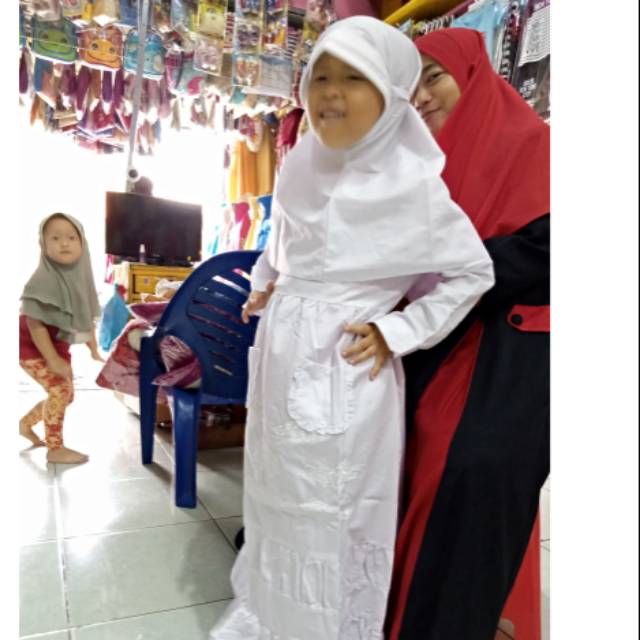 GAMIS PUTIH ANAK TK SD  MANASIK