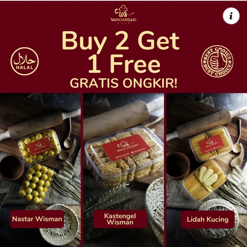 

Promo Best seller Nastar dan Kastengel Free Lidah Kucing