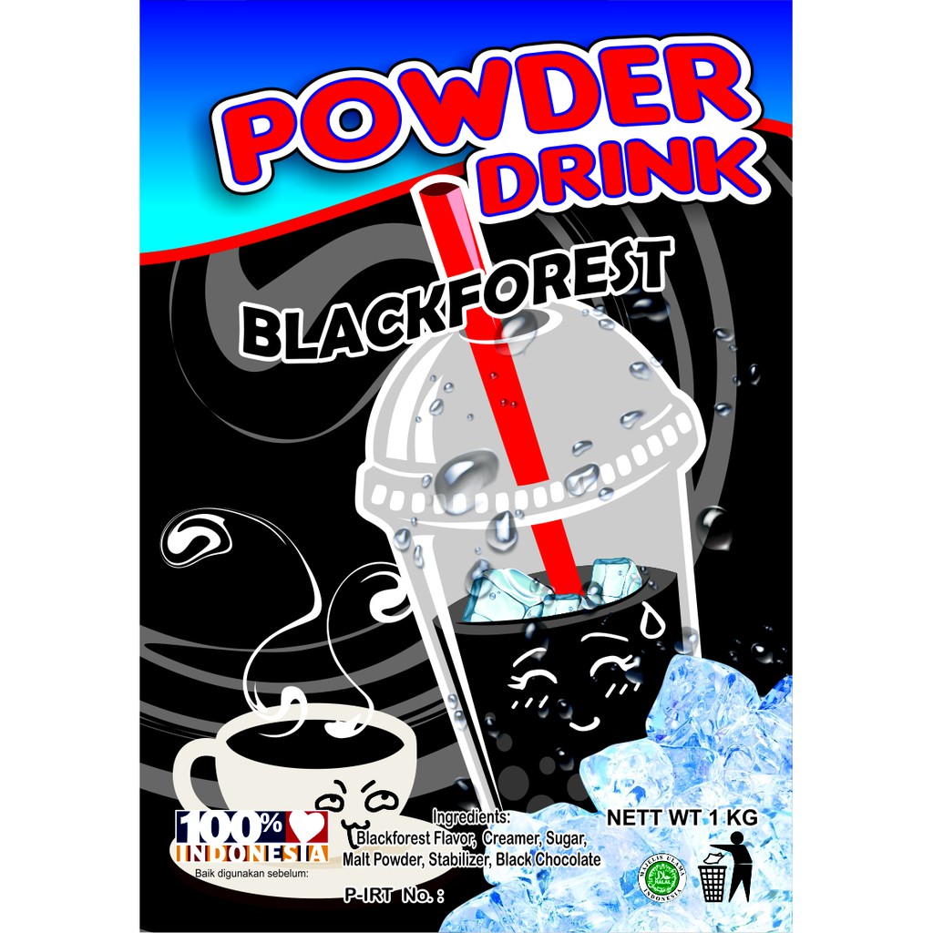 Bubuk Minuman Bubble Powder Drink Blackforest ORIGINAL Javaland 1kg