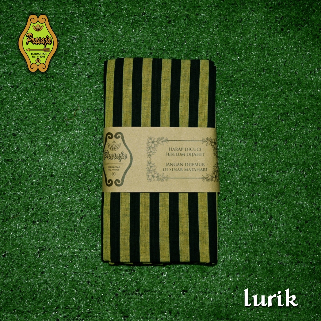 kebaya wanita Lurik Prasojo Garis Blok Kuning