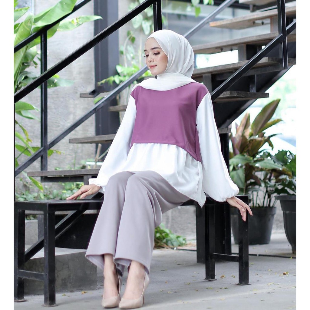 MONOCHROME BLOUSE // ATASAN WANITA-3