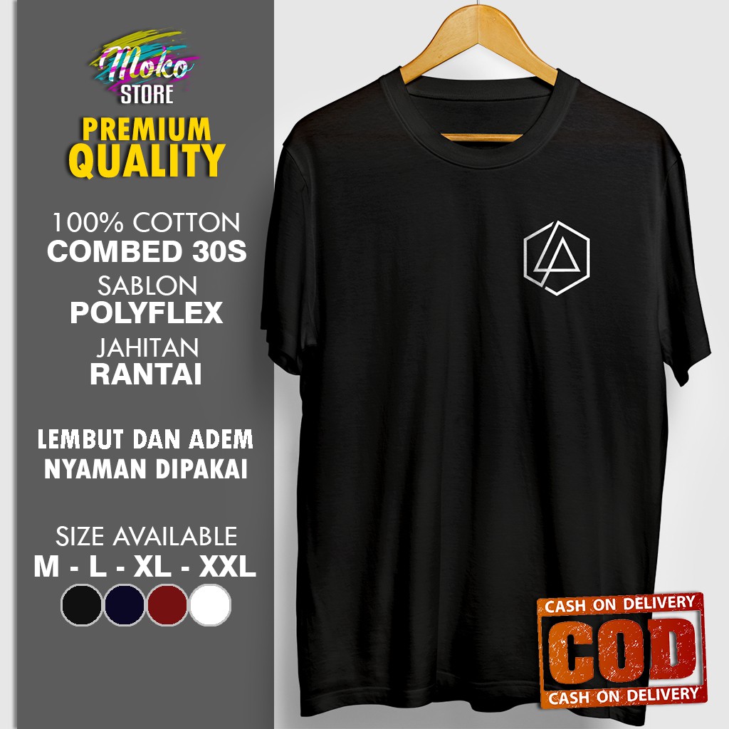 Kaos Band Musik Pria Cowok Logo Linkin Park Simple Distro Premium Keren Murah Branded Original MU525