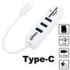 USB HUB TYPE C COMBO 2 in 1 USB Card reader